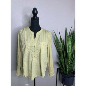 J. Crew utility button front blouse tunic small